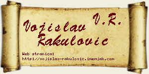 Vojislav Rakulović vizit kartica